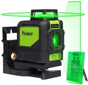 Selbstnivellierender 360 ° Rotationslaser mit 8 Linien und grünem Laserstrahl 
