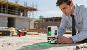Selbstnivellierender Kreuzlinienlaser außerhalb des Nivellierbereichs nutzen